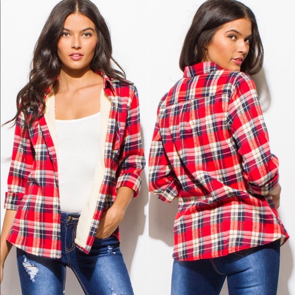 Tops - fleece lined flannel